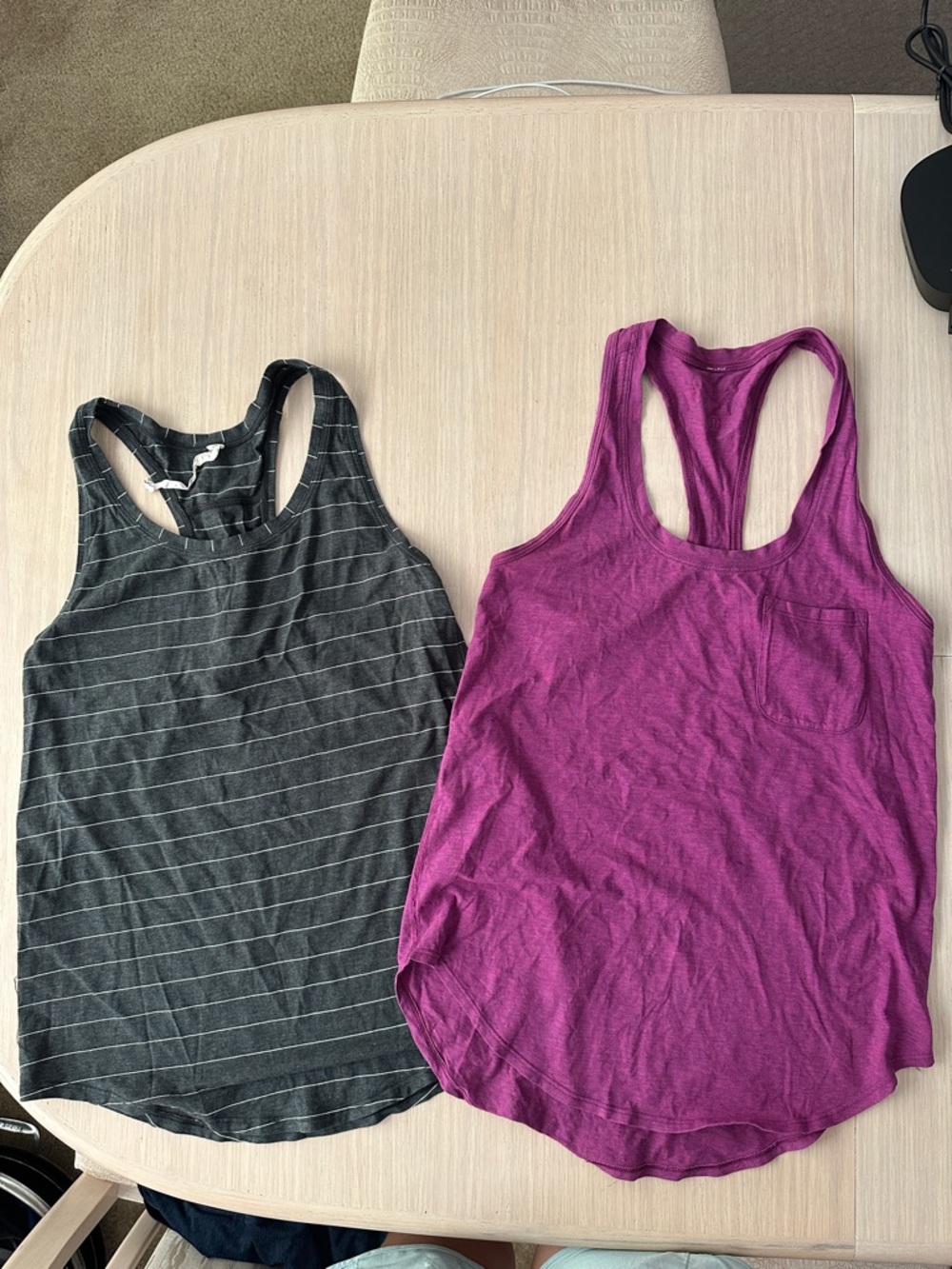 Lululemon Tank Cotton Racer back set 2 sz 4